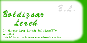 boldizsar lerch business card